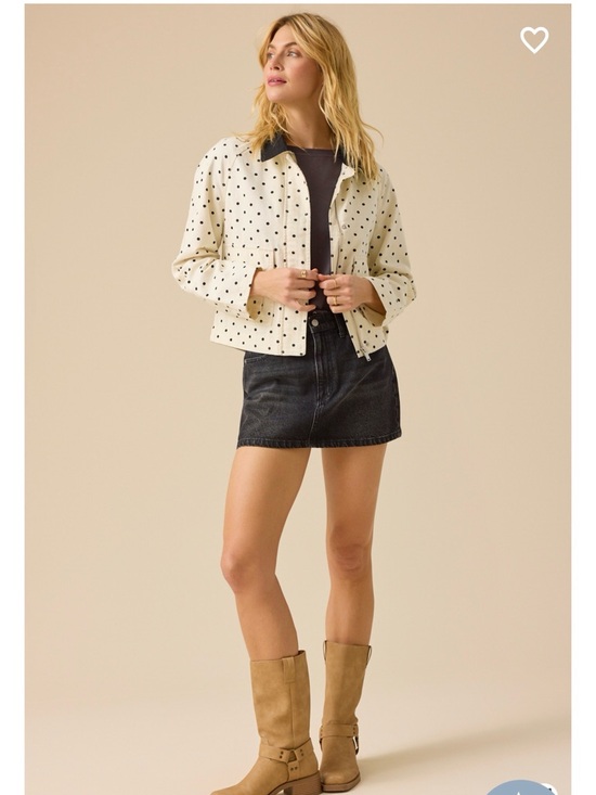 Altar'd State Jackets & Blazers - Altar'd State Cream and Black Polka Dot Jacket